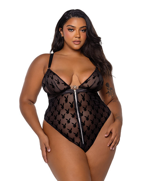 Playboy Bunny Charm Teddy Black